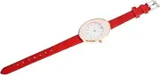[Holibanna] Wristwatch Leather Red Smart Watch Women Quartz Watch Women Belt Watch Surface Material: Glass Case Material: Alloy Strap Material: Imitation Leather