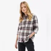Barbour NWT Women's Bethwin Cloud Check Flannel Button Up Shirt- Size 6