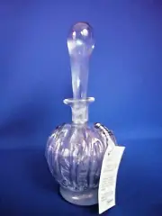ION TAMAIAN Art Glass Perfume 8" Hand Blown Bottle w/Stopper, New