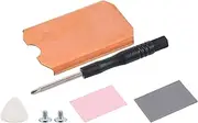 uxcell 1 Pack M.2 2242 SSD Heatsink Cooler Copper Heat Sink with Silicone Thermal Pads,Triangle Pry Tool,Screwdriver,Screws,Copper Tone
