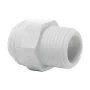 Fitting JG 3/8 tube x 1/2 NPT M- White PP