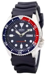 Seiko Automatic Diver's Pepsi Dial Black Band SKX SKX009K1 Men's Watch 200M