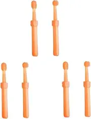Healvian 6 Pcs Baby Oral Care Kit Silicone Toothbrush Set Tongue Scraper Brush for Toddlers Traveling