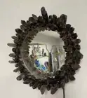 Smokey Quartz Mirror, Light Up Mirror, Crystal Mirror, Luxury Crystal Decor Gift