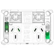 Clipsal P3025G Grid Socket Switch Horizontal Twin 10A 250V