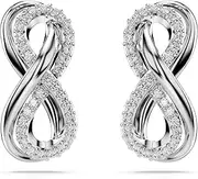 Hyperbola Stud Earrings, Infinity Symbol Motif with Clear Crystals in a Rhodium-Finished Setting, Part of the Swarovski Hyperbola Collection, One Size, Cubic Zirconia, Cubic Zirconia