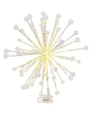 Gerson International Modern Starburst Christmas Tree Topper, 200 Warm White LEDs