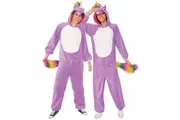 Unicorn Hooded Jumpsuit Adult Costume
