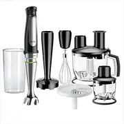 Braun Household MultiQuick 7 Hand Blender MQ7087X, Black, Hand Blender, Food Processor, Mixer, Juicer, ActiveBlade System, EasyClick Plus System, Splash Control