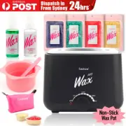Pro Waxing Kit Non-Stick Wax Pot Heater Hard Wax Beads Warmer Hair Removal AU