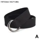 Non Porous Elongated Canvas Belt with Simple Double B7P5 Bbuckle Loop ж⭐ C2D0