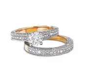 RINGS! FABULOUS SET! SZ 8, W/6(SIX) DAZZLING CZ GEMS &PAVE ACCENTS,NWT,FREE SHIP