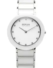 [Bering] Ladies Ceramic Collection White Ceramic Analog Watch 11435-754