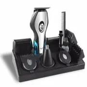 6 In 1 Mens Grooming Kit Pro Beard Trimmer Rechargeable for Nose Ear Facial Body