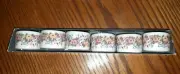 6 Vintage Bill Blass Floral Napkin Rings - Collectibles