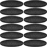 Fxvhojq Compost Bucket Activated Charcoal Filters, 12Pcs, Black, Round, 16cm Diameter, 5mm Thickness, Odor Absorbing, Kitchen Compost Bin Filter
