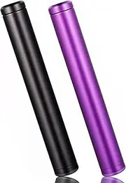 2 Pack Metal Tube Container, Cases Portable Aluminum Waterproof Storage Tube Holder Case for Purse Pocket Travel Outdoors, 4.5 inches