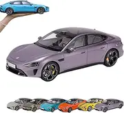 1:24 Diecast Car Model for Xiaomi SU7, Full Opening Alloy Body, Pull Back Drive, Openable Doors Hood, Rubber Tires, Shock Absorbers, Collectible Display Models (Purple)