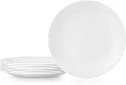 [CORELLE] Dinner Plate, Winter Frost White, 10.25 Inch Diameter (8-Piece Set)