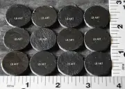 0100.30- 12 BLACK 1" CIRCLES BULLSEYE 3mm THICK GLASS 90 COE FOR FUSION