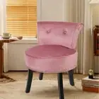Modern Makeup Vanity Chair Stool Upholstered Desk Task Computer Lounge Chair