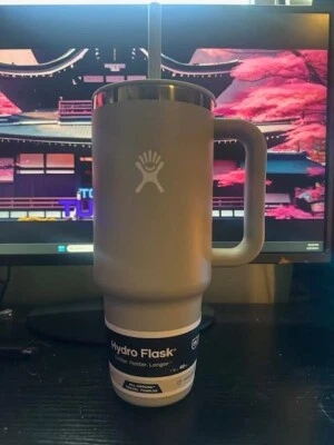 Hydro Flask Travel Tumbler Straw Lid 32oz Double Wall