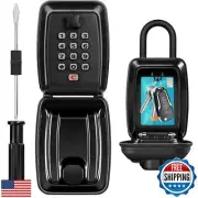 HUANLANG Key Lock Box for Outside, 12-Digit Combination Lock Box Waterproof K