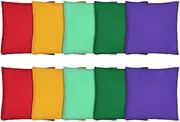 Toyvian Mini Colorful Corn-Hole Bean Bags 10pcs Bean Bags Sack Tossing Beanbags Fun Sports Outdoor Family Games Kid Toys for Toss Game Supplies