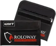 Small Fireproof Bag (5 X 8 Inches), Non-Itchy Fireproof Money Bag, Fireproof Wal