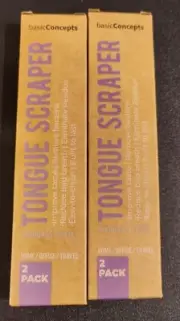 2 x Basic Concepts Tongue Scraper (2 Pack) - 4 total