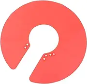 Silicone Hair Cutting Collar Secure Magnetic Fixation Protective Dyeing Pad for DIY Haircuts (Red)
