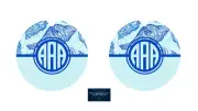SEA SHELL MONOGRAM INITIALS CUSTOM RUBBER CAR COASTER SET 2 BLUE