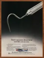 1987 Crest Toothpaste Vintage Print Ad/Poster Retro 80s Dental Tool Art Décor