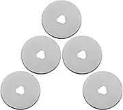 NUOBESTY Rolling Blades for Quilting 5 Pc Set of Stainless Steel Rotary Cutter Blades Perfect for Fabric Patchwork Sewing Projects