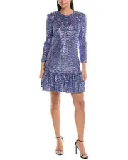 Shoshanna Serena Mini Dress 10 Blue
