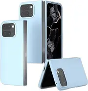 [HONLEN] Case Suitable for Google Pixel 9 Pro Fold (8 Inches), Hard PC Silicone Mobile Phone Case, Drops and Scratch-Resistant - Sky Blue