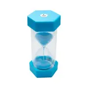 Sand Timer for Kids - 1 Minute Blue - 5 inches Hour Glass Acrylic Covered Clo...