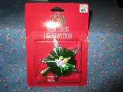NOS Miniature Tree Decoration Star Topper Girl by Candle About 3 1/4 Inch High