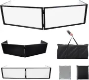 DJ Booth DJ Facade Portable DJ Event Booth Foldable Cover Screen Metal Frame Boo