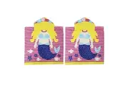 2x Onkaparinga Kids 60x120cm Absorbent Hooded Beach Swim Towel Ocean Mermaid
