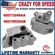 2PCS Engine Motor Transmiss Mount Set For Fiat 500X Jeep Compass Renegade 2.4L (for: Jeep)