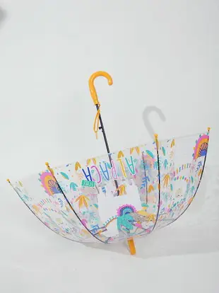 浮羽兒童傘糖果色羊駝卡通拱形可愛印花透明傘小孩泡泡自動長柄傘