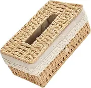 BESTOYARD Handwoven Tissue Storage Box Napkin Case for Home Stylish Paper Towel Storage