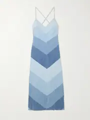 [Zimmermann] Zimmermann - Tallow Paneled Denim Maxi Dress - Blue - 3 3 Blue