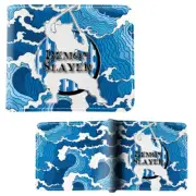 New Water Theme DEMON SLAYER BiFold Wallet Kimetsu no Yaiba Credit Card Billfold