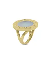 Bulgari 18K White Chalcedony Ring