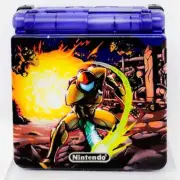 Metroid Fusion GBA SP Shell diy handheld housing Backlit IPS Prime Samus Super