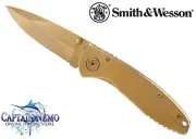 SMITH & WESSON GOLD EXECUTIVE EXTREME OPS FOLDING POCKET KNIFE SWAT CK110GL