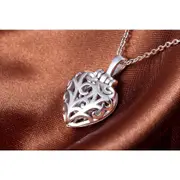 Solid 925 Sterling Silver Zircon Heart Pendant