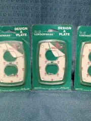 Londonware Design A Plate Outlet Covers. Use Your Own Wallpaper. Lot of 3